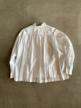 TOUJOURS レースピンタックラッフルシャツ