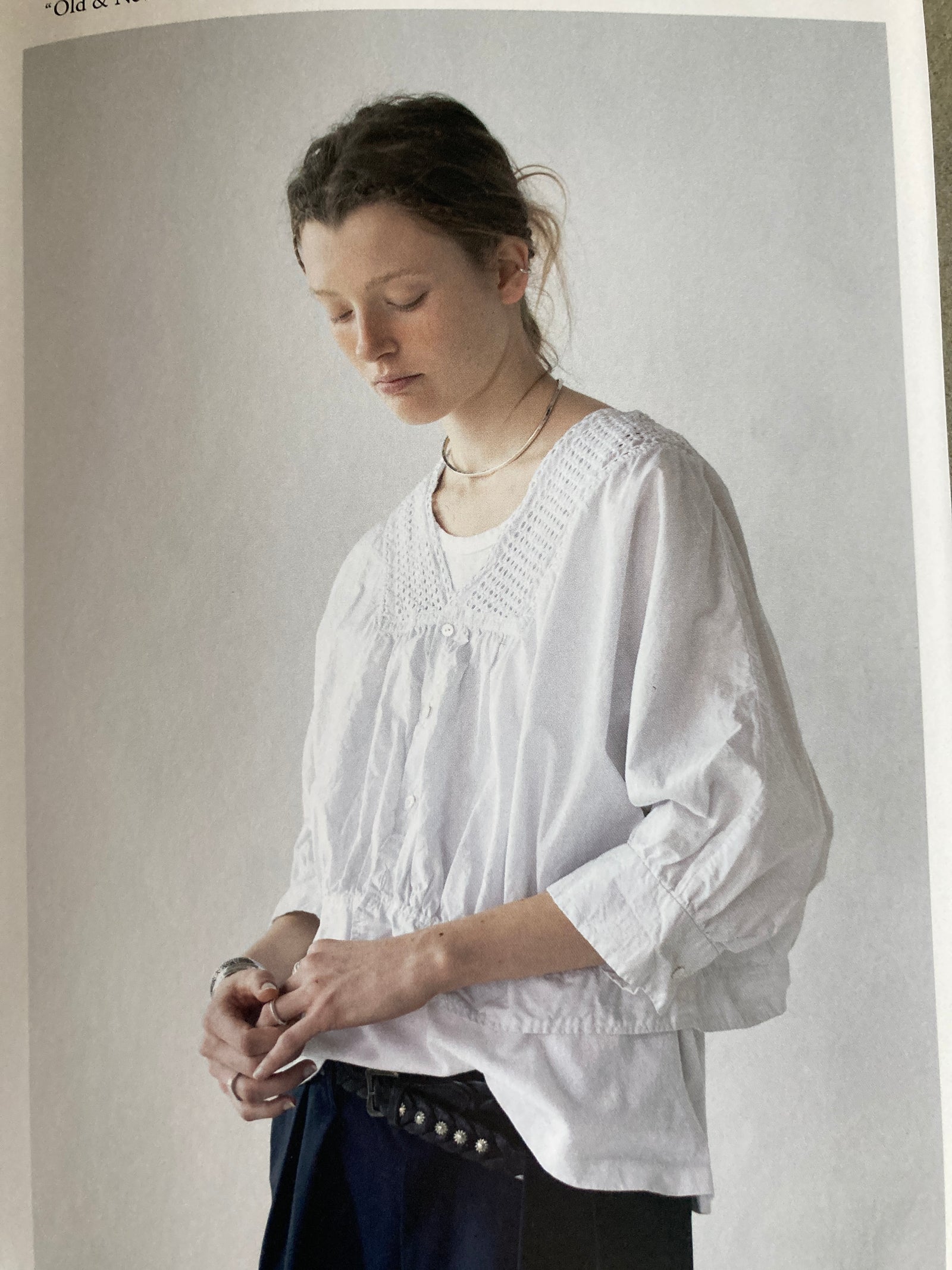 TOUJOURS トゥジュー レース ボレロ セーラーカラー TOUJOURS (トゥジュー) Lace Bolero Shirt (レースボレロシャツ)