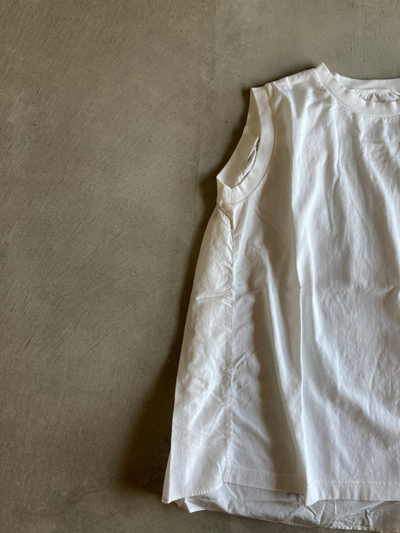 TOUJOURS スリーブレスコンビネーションTシャツ