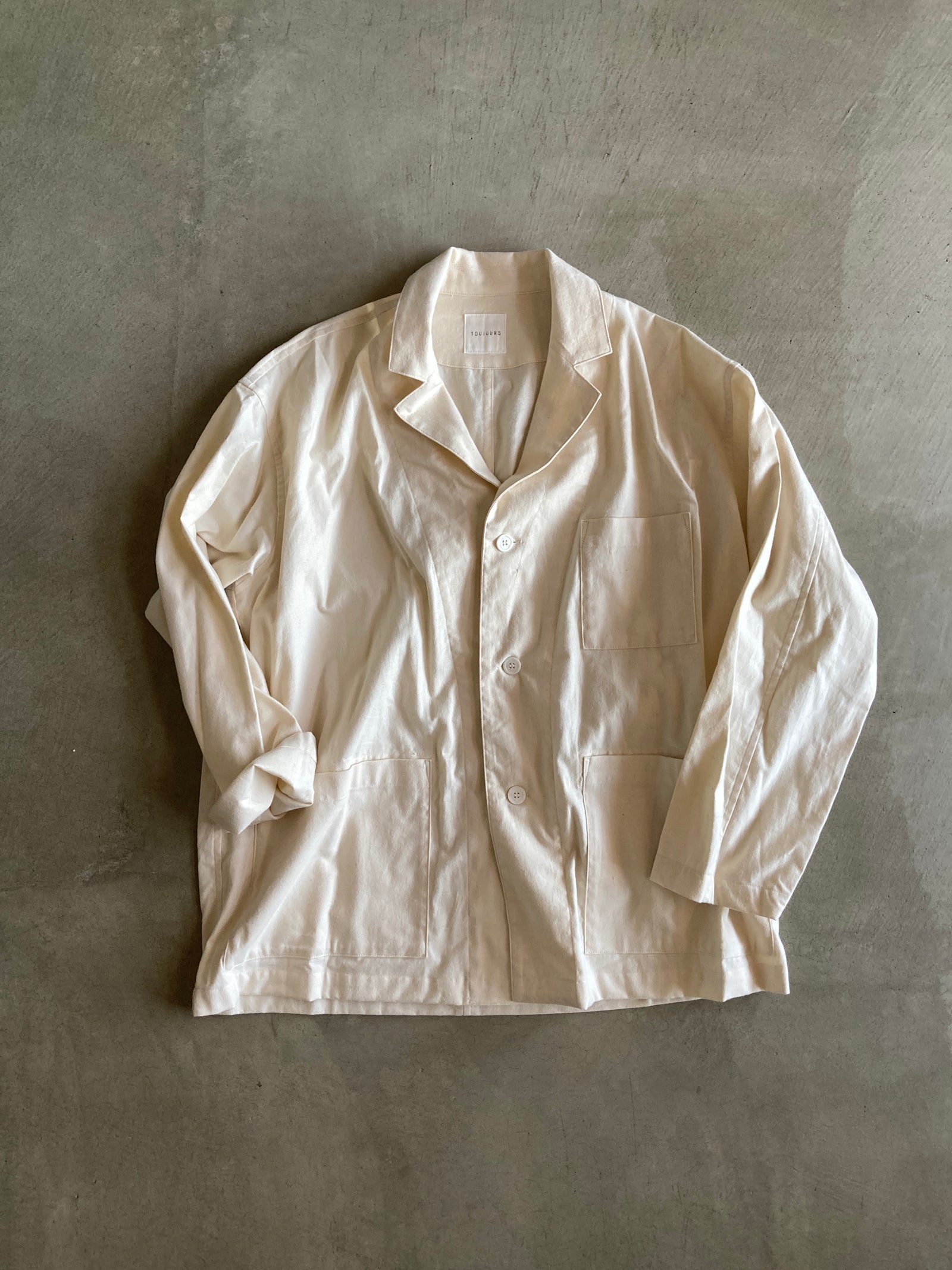 トゥジューtoujoursフランネルコットンアトリエジャケットサイズ2 TOUJOURS アトリエジャケット – 日々と旅 hutte