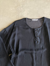 TOUJOURS ビッグヘンリーネックシャツ