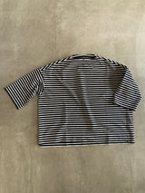 FIRMUM ボートネック六分袖Tシャツ