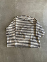 FIRMUM ボートネック六分袖Tシャツ