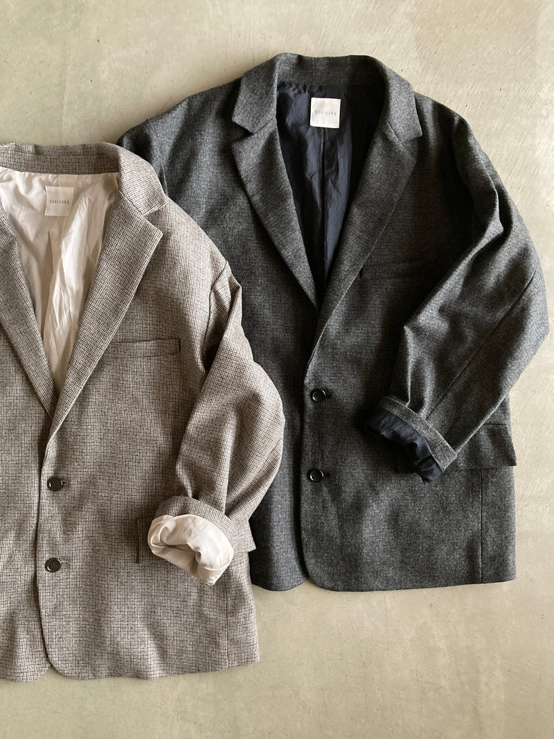 TOUJOURS トゥジュー wool check jacket SIZE1